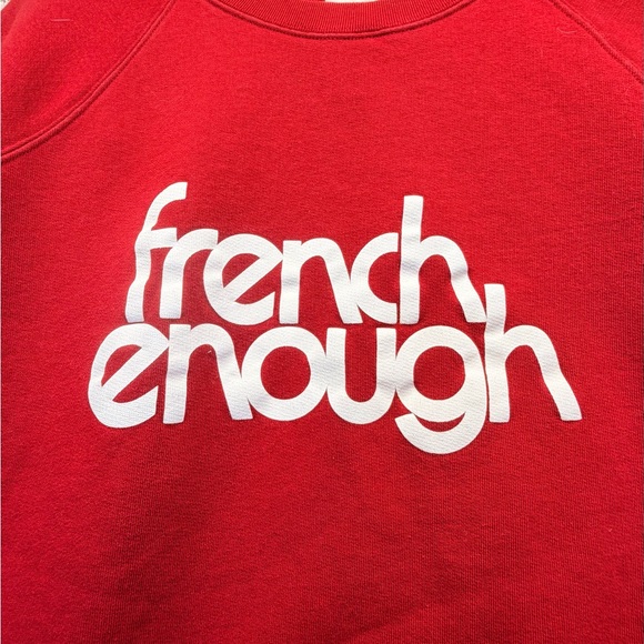 Sézane'French Enough' Sweatshirt XL - Picture 3 of 9